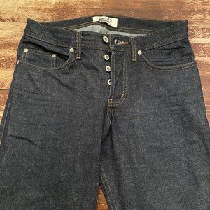 Naked & Famous Deep Indigo Rigid Selvedge (Weird Guy Fit) Raw Denim Jeans 30X32